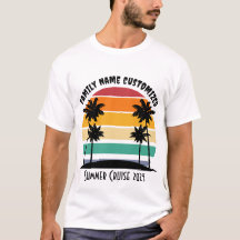 T-shirt été customisé Summer Sunset Beach Palm