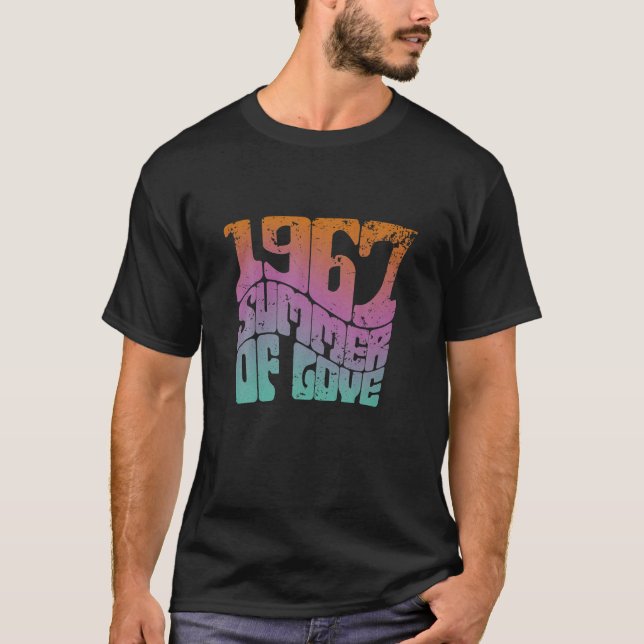T-shirt Été de l'amour 1967 Hippie 1960 Psychedelic Vinta (Devant)