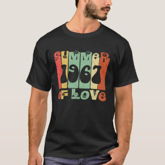 T-shirt Été de l'amour 1967 Rétro Vintage Hippie