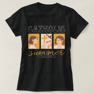 T-shirt Été esthétique des saints Catholique Fille Été