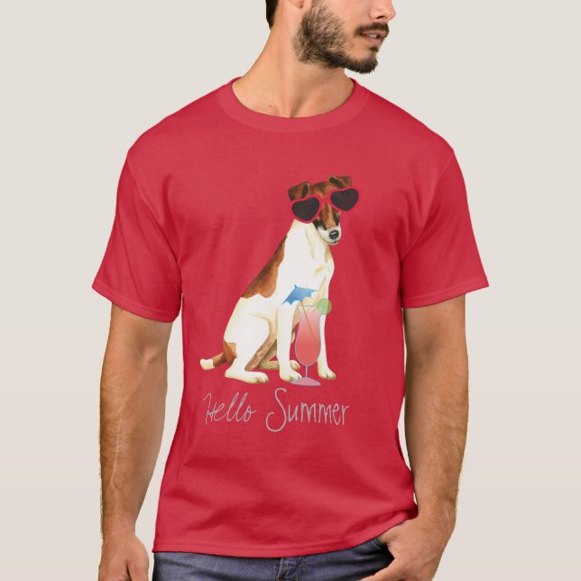 T-shirt Été Feu Fox Terrier (Devant)