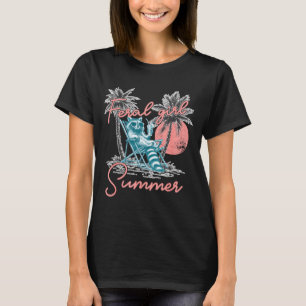 T-shirt Été fille sauvage mème drôle été raton laveur sauv