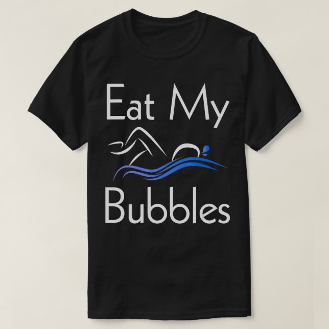 T-shirt Été Nager Manger Mes bulles Vêtements de natation (Design devant)