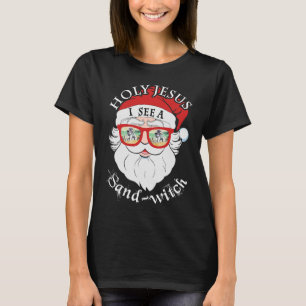 T-shirt Été Père Noël Lunettes de soleil Sorcière Saint Jé