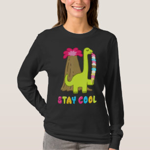 T-shirt Été Popsicle Séjour Cool Crème de glace Retro 80s 