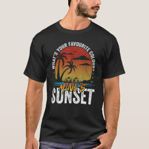T-shirt Été Quel est votre couleur préférée Mines Sunset S
