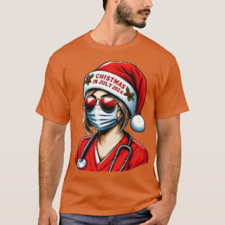 T-shirt Été Soins infirmiers Tropical Noël 2024 Tee