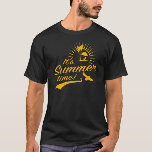 T-shirt Été Sun Beach Turquoise Sea Palm Trees Vacances
