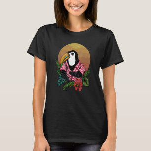 T-shirt Été Toucan À Hawaii Avec Hibiscus Fun Retro Co