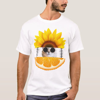 T-shirt Été vacances au chat