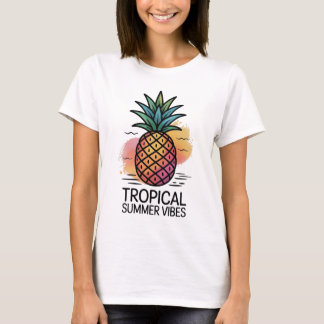 T-shirt Été Vibes Ananas 🍍 | Tee-shirt Tropical