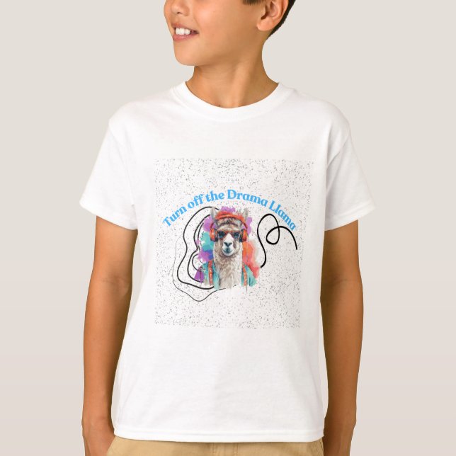 T-shirt Éteins le Drama Llama (Devant)