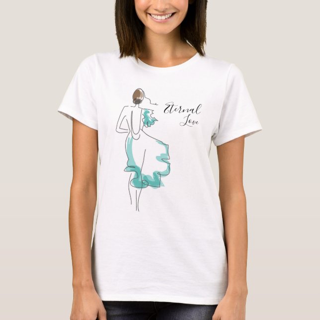 T-shirt Eternal Love élégant personnalisable (Devant)