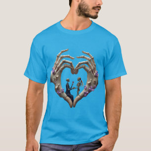T-shirt Eternal Love Gothic Skeleton Romance