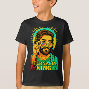 T-shirt Eternellement Roi Cool Jésus Christian Anime Manga