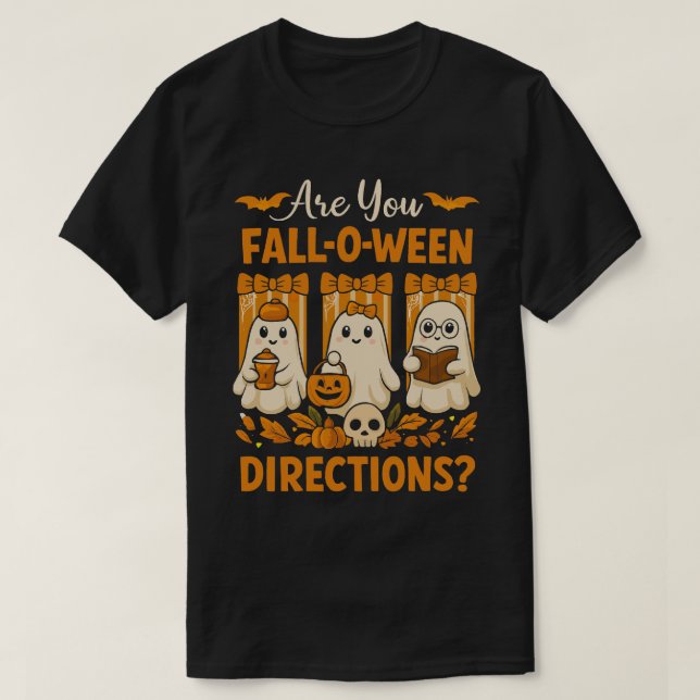 T-shirt Êtes-Vous Automne-O-Ween Directions (Design devant)