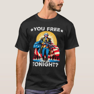 T-shirt Êtes-vous libre ce soir drôle George Washington 4t