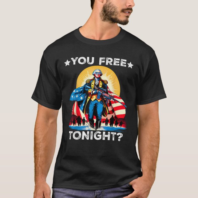 T-shirt Êtes-vous libre ce soir drôle George Washington 4t (Devant)