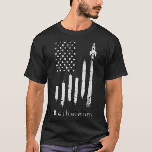 T-shirt ETHEREUM À la lune Crypto ETH pièce US Drapeau