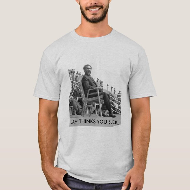 T-shirt ethiopian_emperor_haile_selassie_e0, JAH PENSE… (Devant)