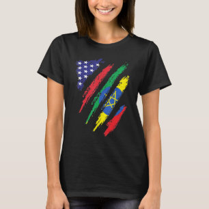 T-shirt Éthiopie American Grosse Drapeau USA Patriot Herit