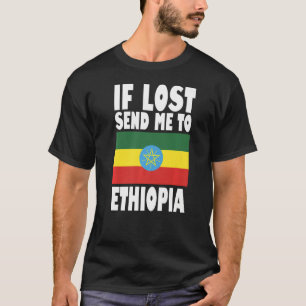 T-shirt Ethiopie Drapeau Design Si perdu envoyez-moi en Et