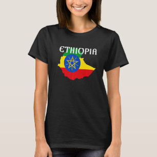 T-shirt Éthiopie Drapeau Habesha Carte Fier Afrique