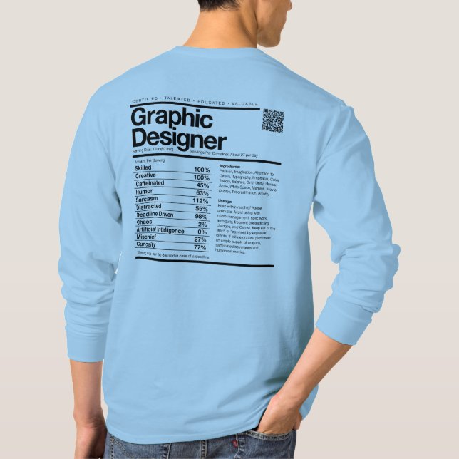 T-shirt Étiquette concepteur (Dos)