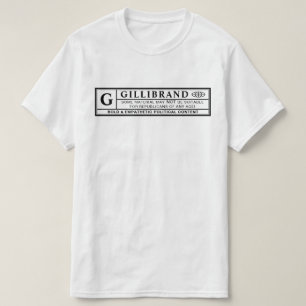 T-shirt Étiquette d'avertissement Gillibrand