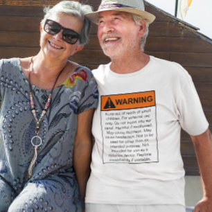 T-shirt Étiquette d'avertissement Humour drôle chemise