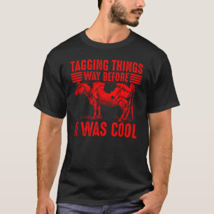 T-shirt Étiquette de bétail Vache pour hommes femmes garço