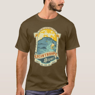 T-shirt Étiquette de bouteille de loup-garou