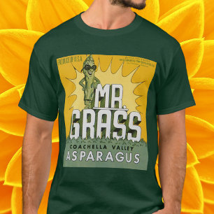 T-shirt Étiquette de caisse de fruits vintage Mr. Grass As