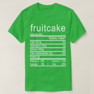 T-shirt Étiquette de la valeur nutritive