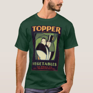 T-shirt Étiquette de légume vintage Topper, Art Déco Roman