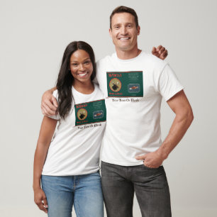 T-shirt Étiquette de l'orignal et des haricots de McMotek