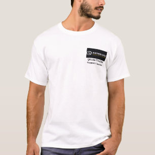 T-shirt Étiquette de noir d'ASI, guerrier jaune de