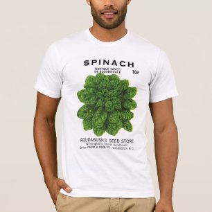 T-shirt Étiquette de paquet de graine d'épinards