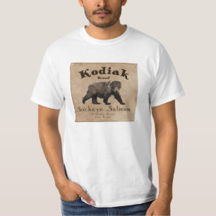 T-shirt Étiquette de saumon Kodiak vintage