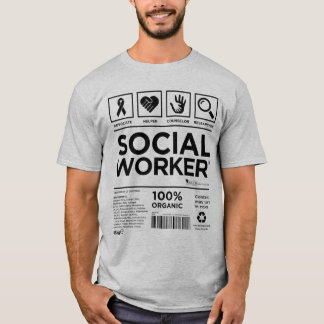 T-shirt Étiquette des travailleurs sociaux
