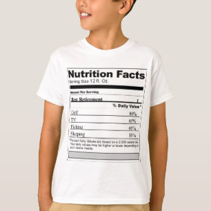 T-shirt Étiquette drôle de nutrition de retraite