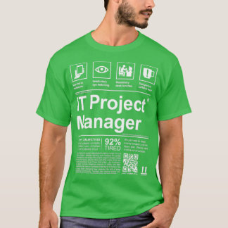 T-SHIRT ÉTIQUETTE DU GESTIONNAIRE DE PROJETS