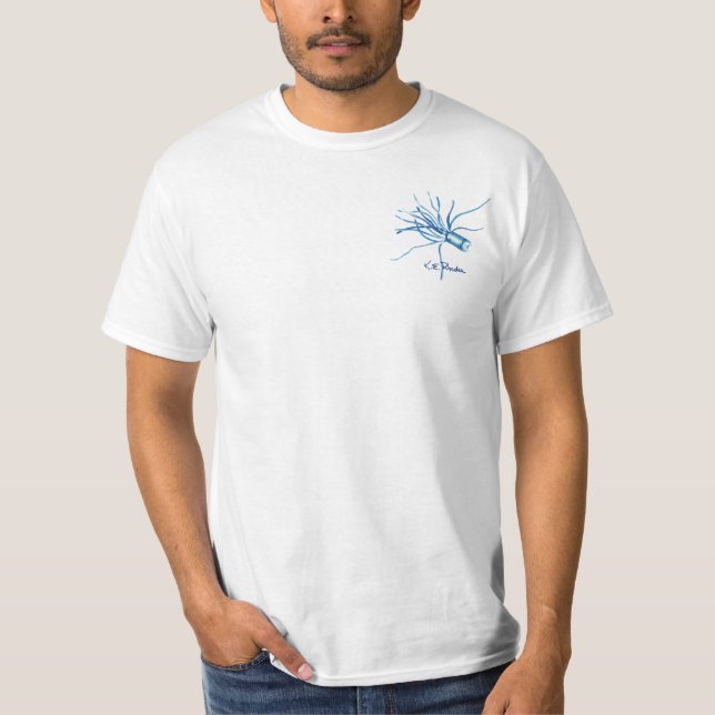 T-shirt Étiquette et libération (Devant)