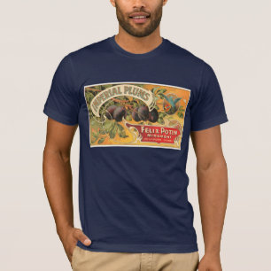 T-shirt Étiquette impérial vintage de prunes