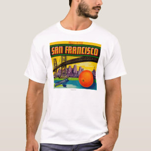 T-shirt Étiquette orange de San Francisco