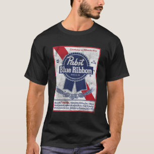 T-shirt Étiquette Pabst Blue Ribbon Can