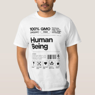 T-shirt Étiquette pour être humain amusant - bio, 