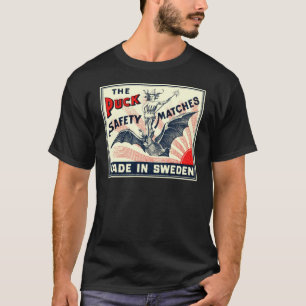 T-shirt Étiquette suédois de boîte d'allumettes de gale