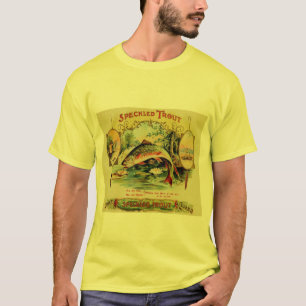 T-shirt Étiquette vintage de cigare de pêche de poissons