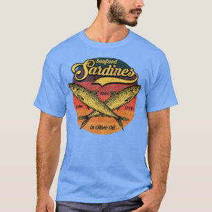 T-shirt Étiquette vintage Sardines